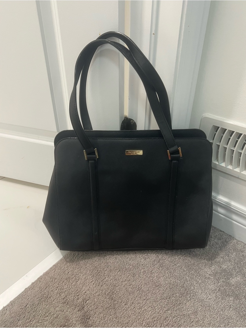 kate spade Black Structured Double-Handle Tote